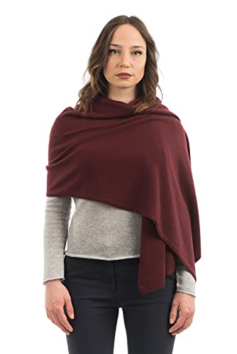 Dalle Piane Cashmere - Etole en cachemire mélangé - Made in Italy - Femme, Couleur : Bordeaux,...