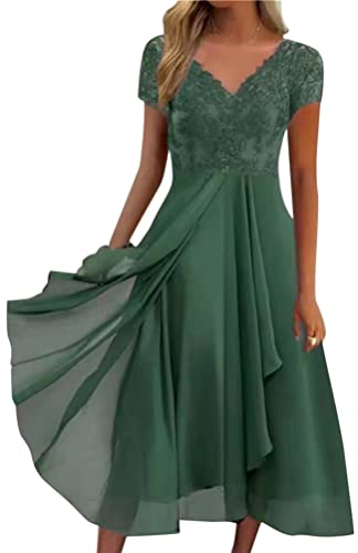 Minetom robes femme dentelle robe cocktail mousseline robe de bal festive robe demoiselle d'honneur...
