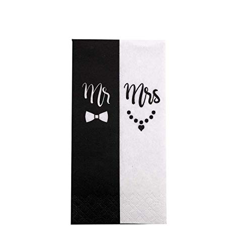 KATINGA mouchoirs Mr &amp ; Mrs pour les larmes de joie lors des mariages (100)