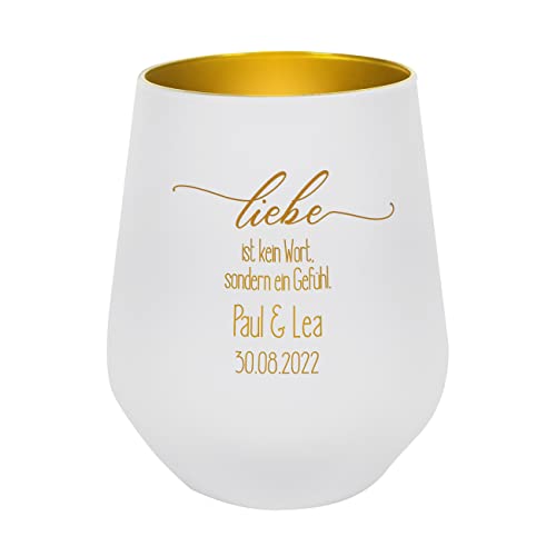 Cœur &amp ; Heim® Photophore pour mariage L'amour n'est pas un mot, c'est UN sentiment avec le nom de votre choix et...