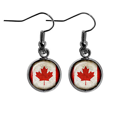 Canada Canadian Canada Drapeau canadien Boucles d'oreilles en acier chirurgical