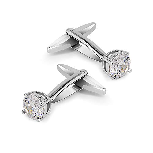 Mr. Van Boutons de manchette pour homme, cristal Swarovski chatoyant Diamond Cufflinks pour mariage...