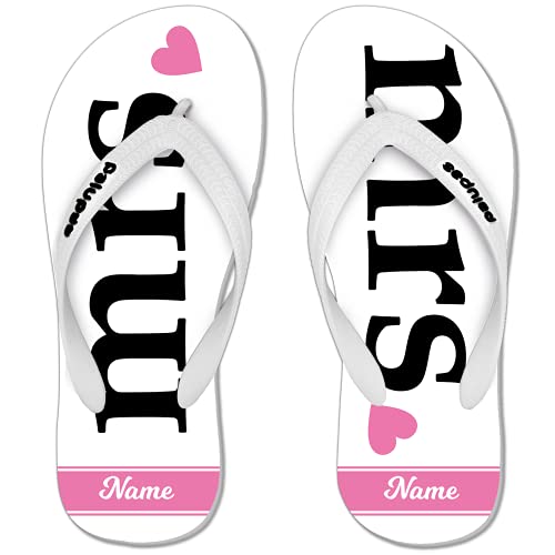 Palupas Cadeau de mariage personnalisé, à personnaliser avec le nom - Mrs. Flip Flops pour...