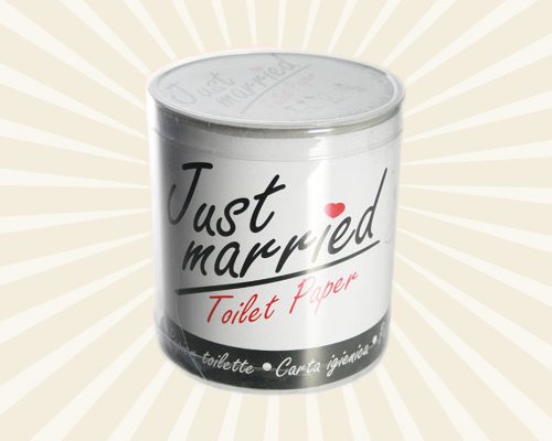Papier toilette mariage Just married