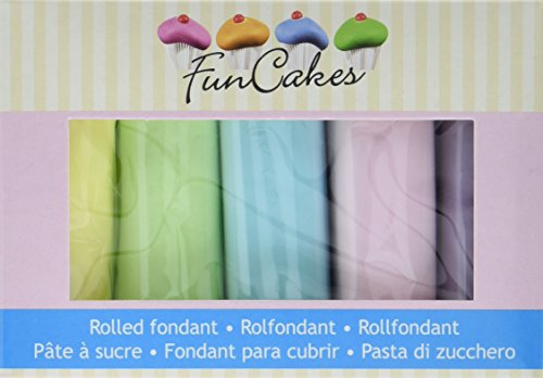 FunCakes Fondant roulé Multipack Pastel Colours, pack de 2 (2 x 500 g)