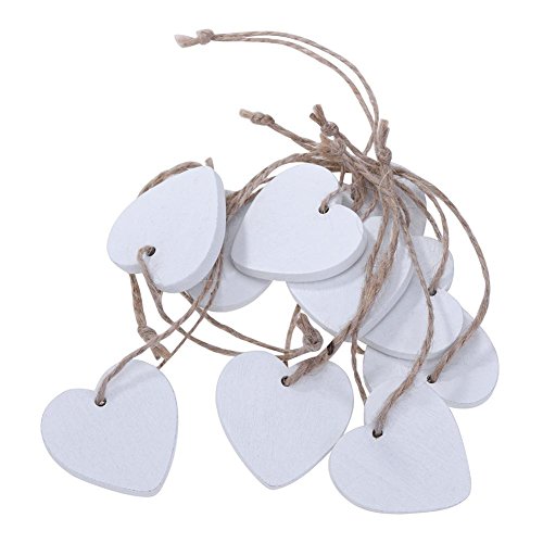 Ornements en bois en forme de cœur, 40 mm, formes artisanales, ornements artisanaux suspendus, pendentifs avec...