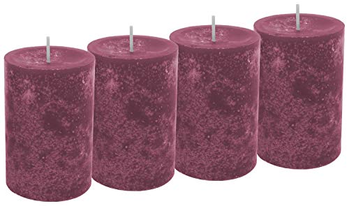 Inconnu 4 bougies bout à bout Bougies Erika baie rose violet Couronne de l'Avent Noël Décoration de table