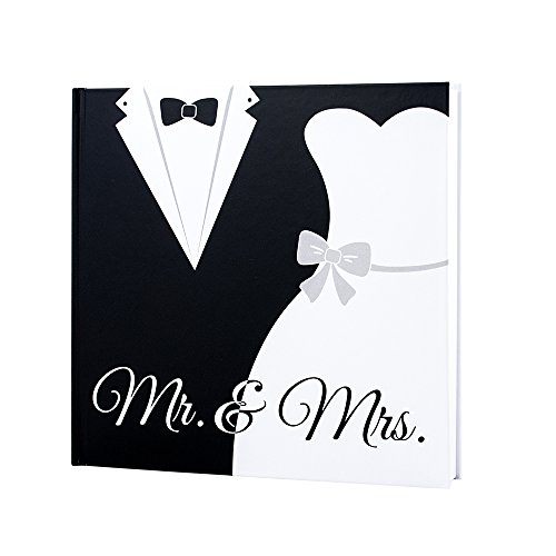 Livre d'or Mariage Black &amp ; White, livre d'or mariage noir blanc, mariés Mr &amp ; Mrs, 144 blanc...