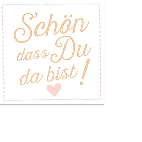 ARTEBENE Serviette en papier Joli que tu es là Coeur Tissu | 25 x 25 cm | 20...