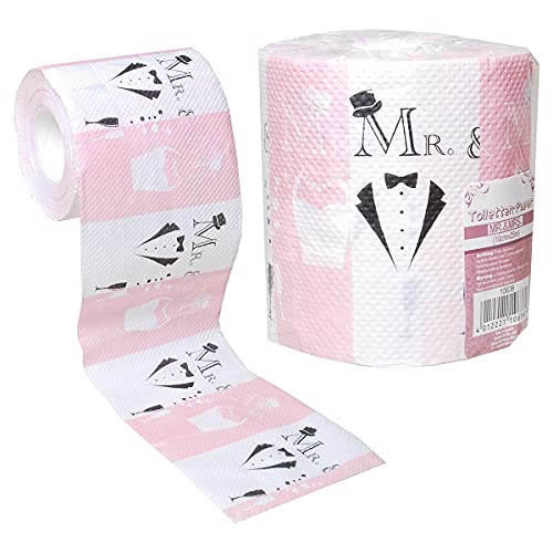 drôle de cadeau de mariage papier toilette 'Mr &amp ; Mrs'