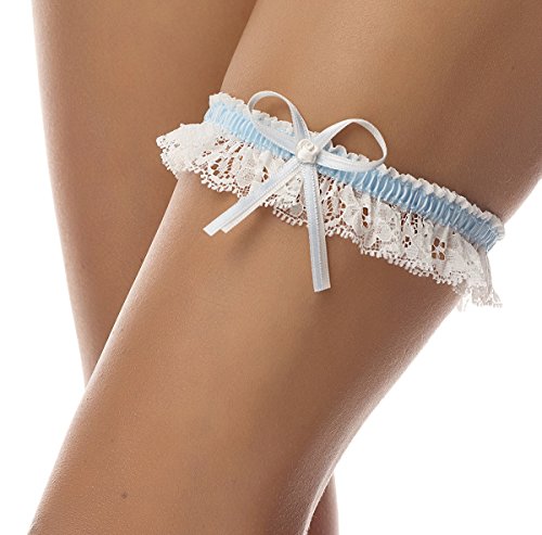 BrautChic® Elégante Jarretière Étroite de mariage - Jarretière de mariée en dentelle avec...