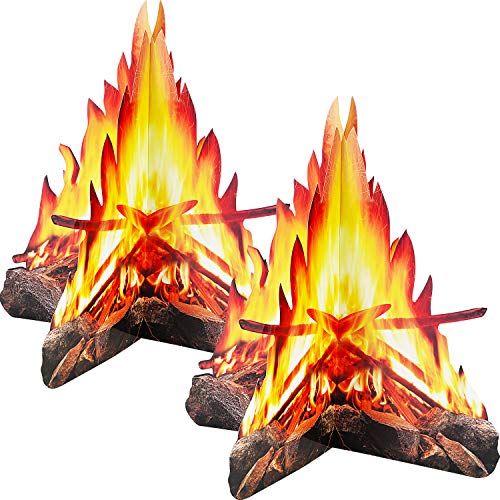 Tatuo 12 pouces Haut Feu Artificiel Fausse Flamme Papier 3D Carton Décoratif...
