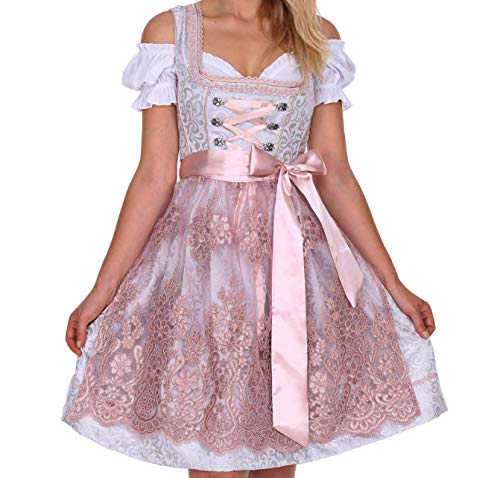 lifos 0220 Dirndl Germandress 3Tlg. Oktoberfest tailles 34 à 52!ORIGINALE (Gris, 38)
