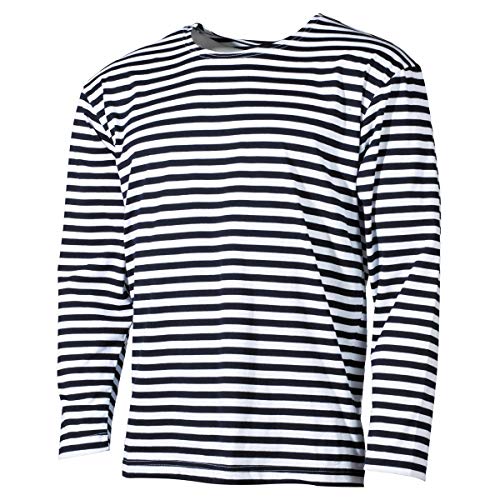 MFH T-shirt marine russe manches longues été (bleu-blanc/XL)