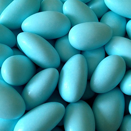 Amandes de mariage bleu clair brillant 500 g (pour environ 31-33 cadeaux d'invités) - Cadeaux d'invités mariage...