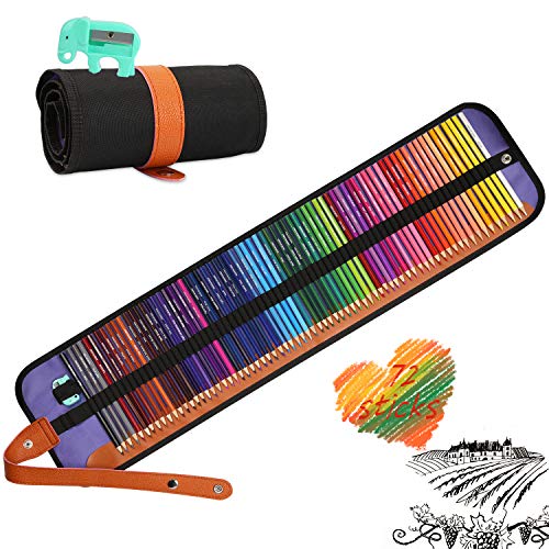 Set de crayons de couleur Sooair, 72 couleurs de crayons de couleur pour adultes et enfants, livre de coloriage pour adultes...