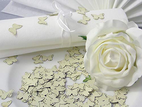 EinsSein 10g déco à saupoudrer Printemps Mariage Butterfly Crème Décoration de table Mariage env. 160pcs
