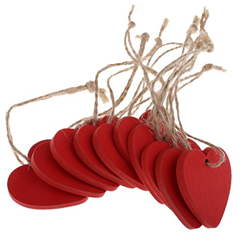 Sharplace 10 pendentifs disques en bois étiquettes cadeau carte nom plaquette ornement...