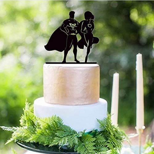 Windmill Sales, Inc. Cake Topper Superman &amp ; Supergirl Silhouette - Décorations de gâteaux