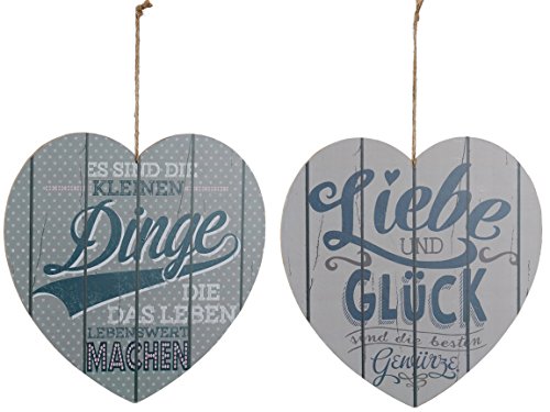 Bada Bing set de 2 panneaux en bois coeur 30 x 31 cm image panneau de planches tableau mural motivation proverbe...