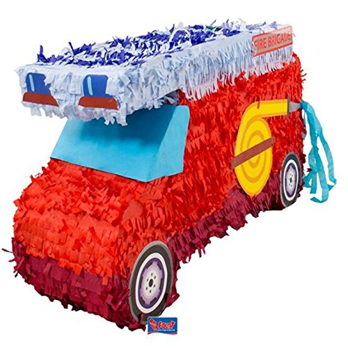 Folat 60933 - Pinata camion de pompier rouge, Costumes