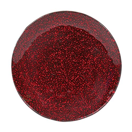 Assiette à bougie 15 cm 20 cm verre clair ou métallique décoration de mariage (rouge, 15 cm)