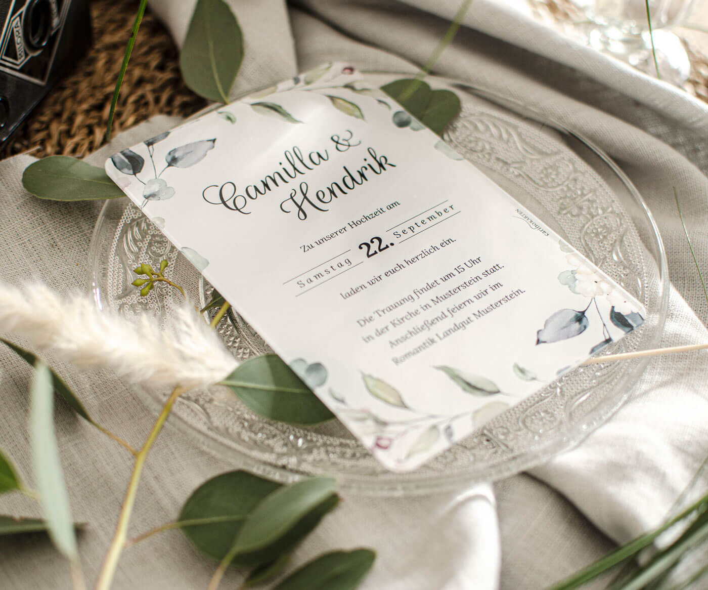 Invitations de mariage en acrylique
