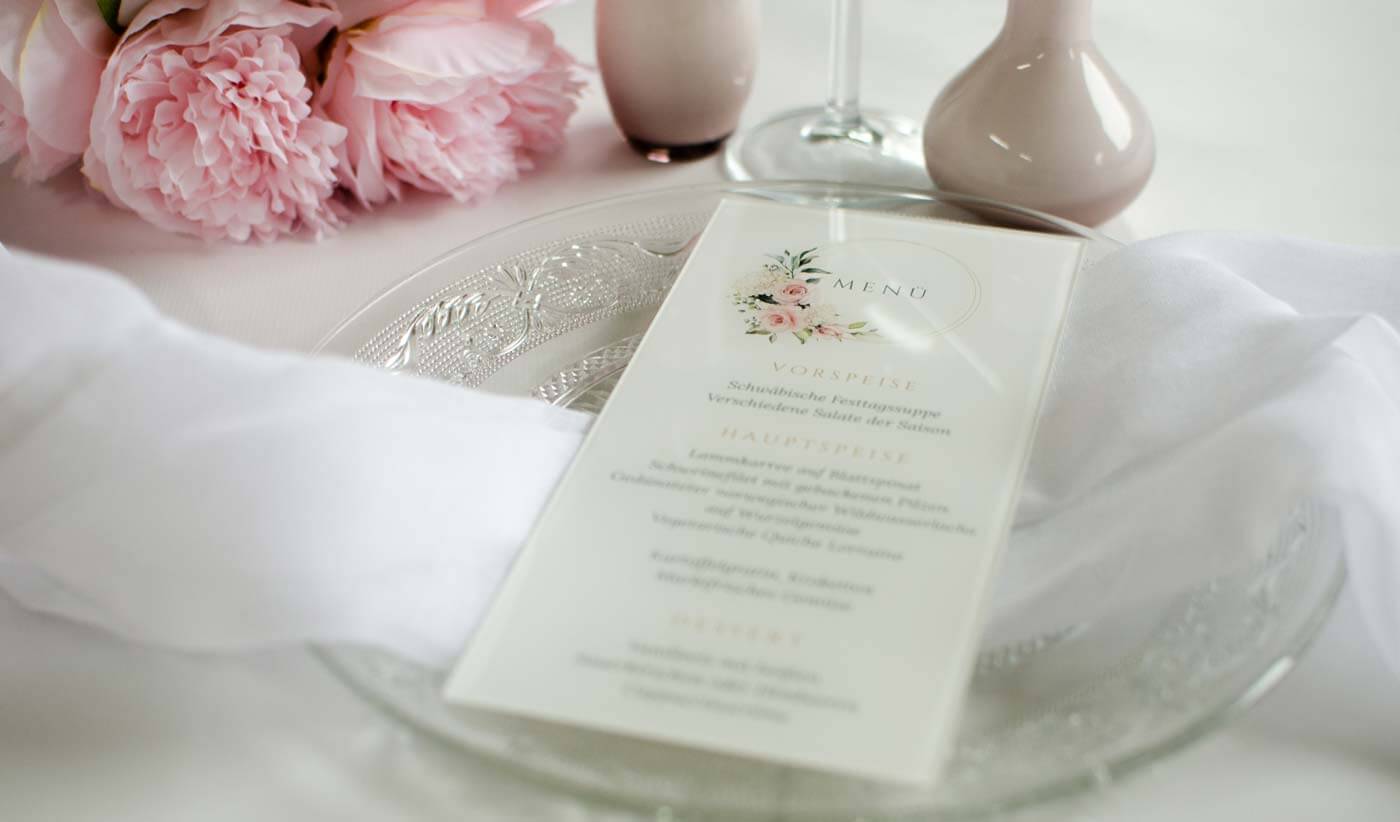 Menus en acrylique