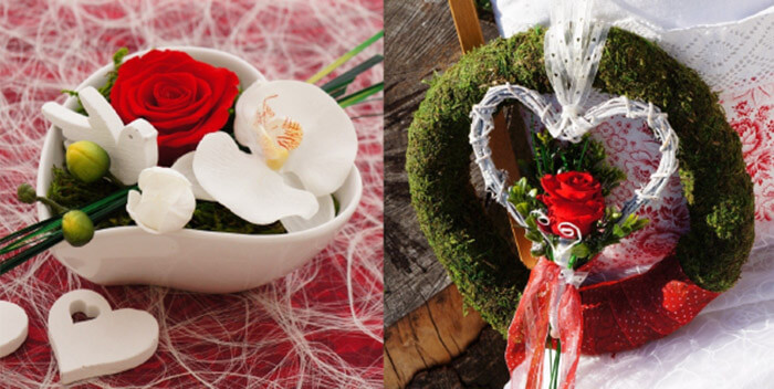 Bricoler avec des roses longue durée lyophilisées