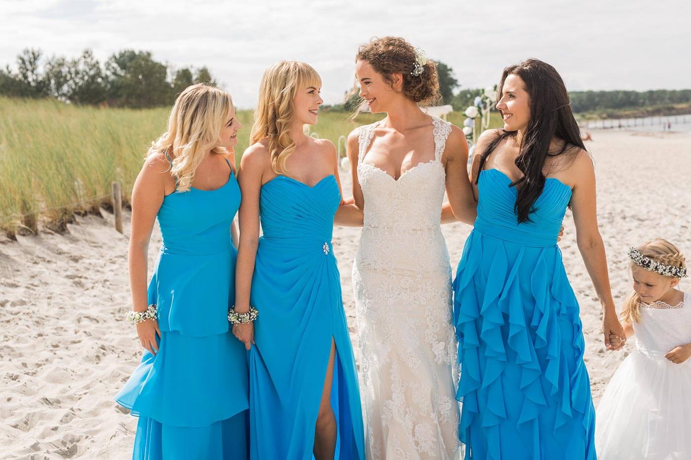 Robes de demoiselle d'honneur bleues