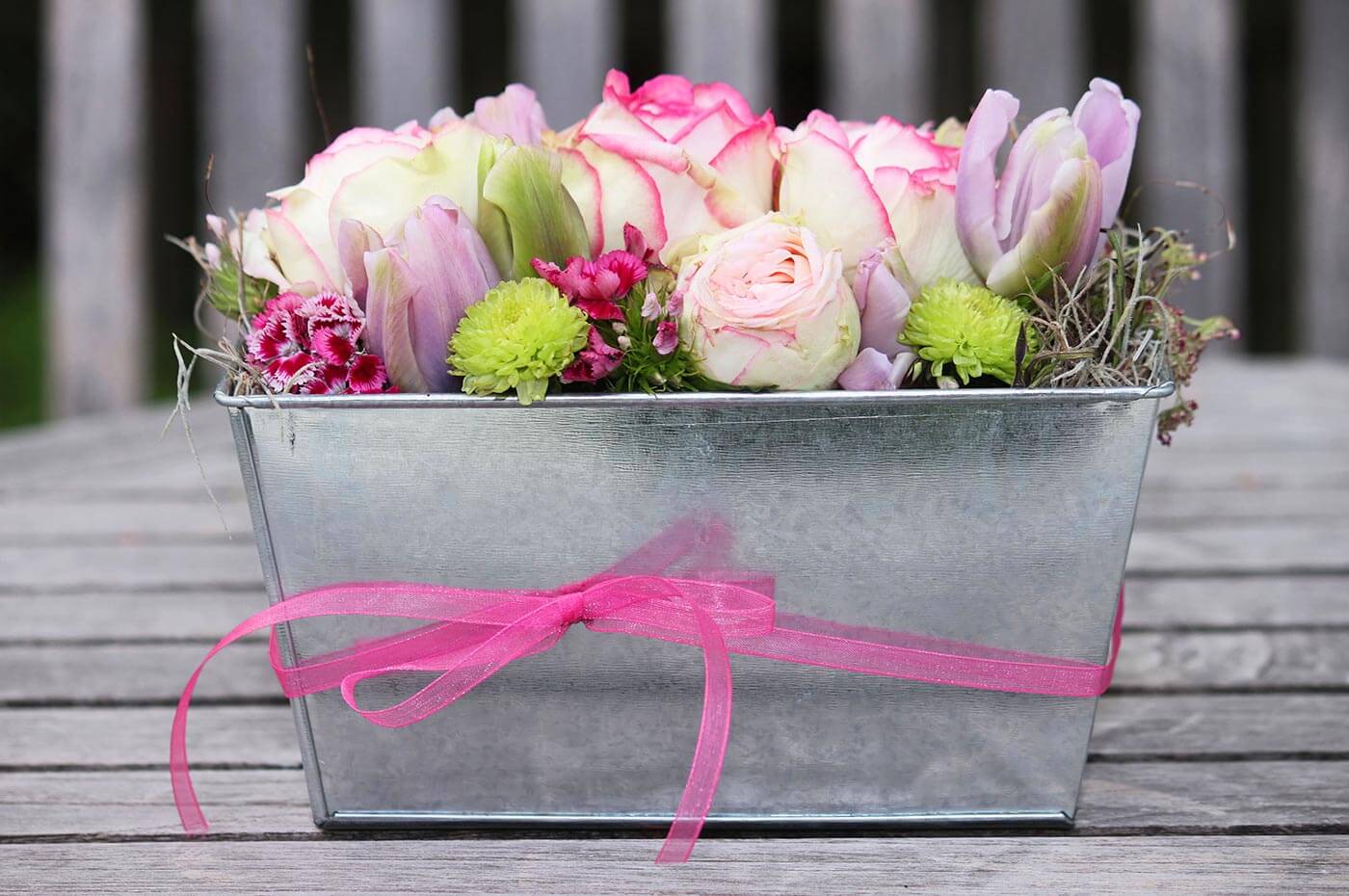 Décoration florale sur table