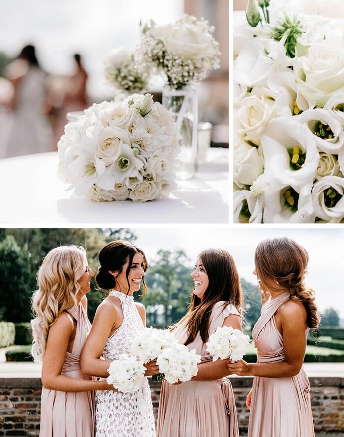 bouquet de mariée fleurs blanches