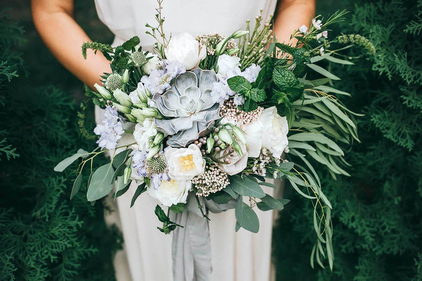 bouquet de mariée Greenery