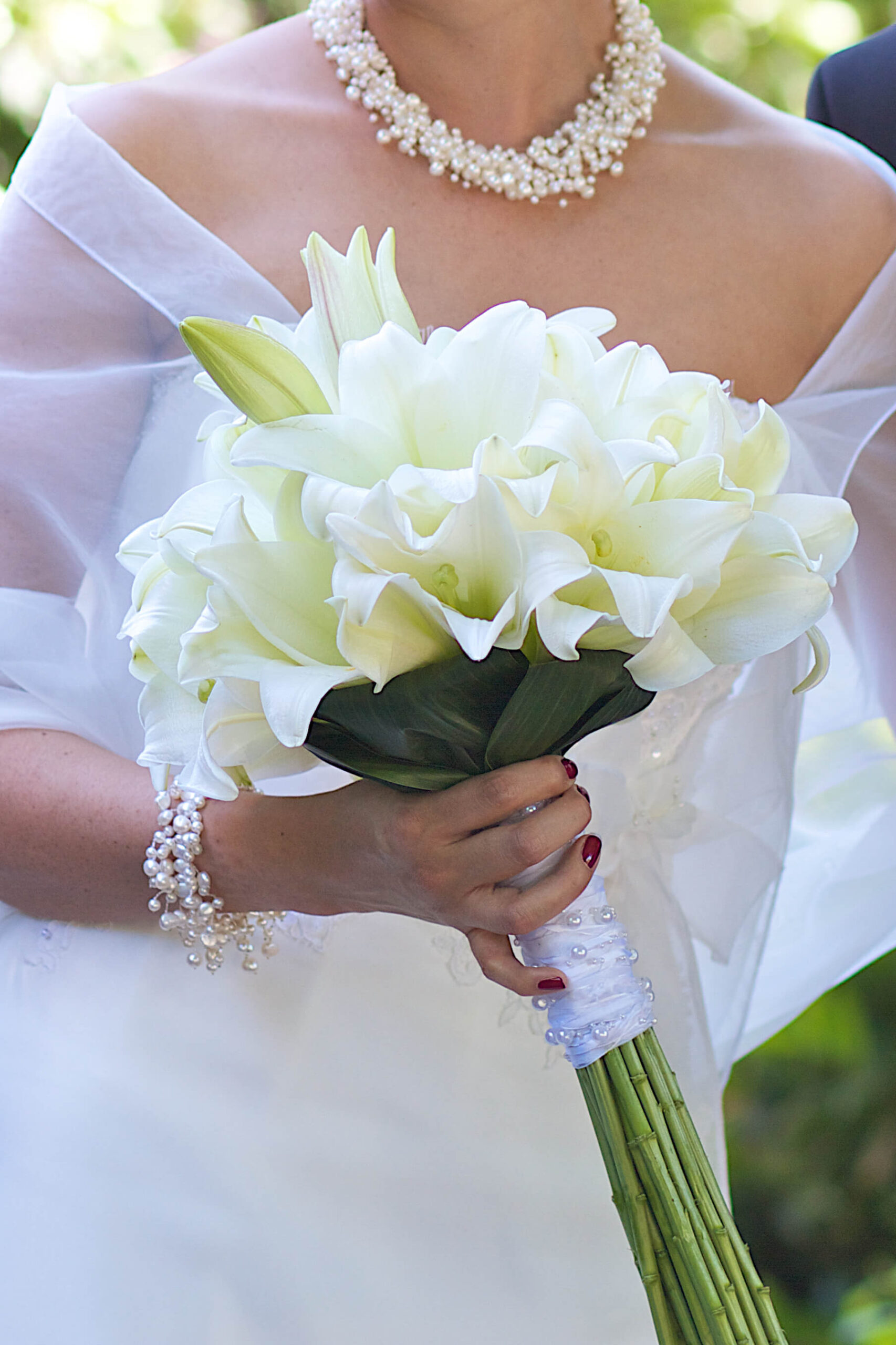 bouquet de mariée lys blanc