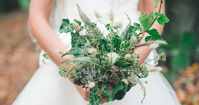bouquet de mariée mariage en forêt