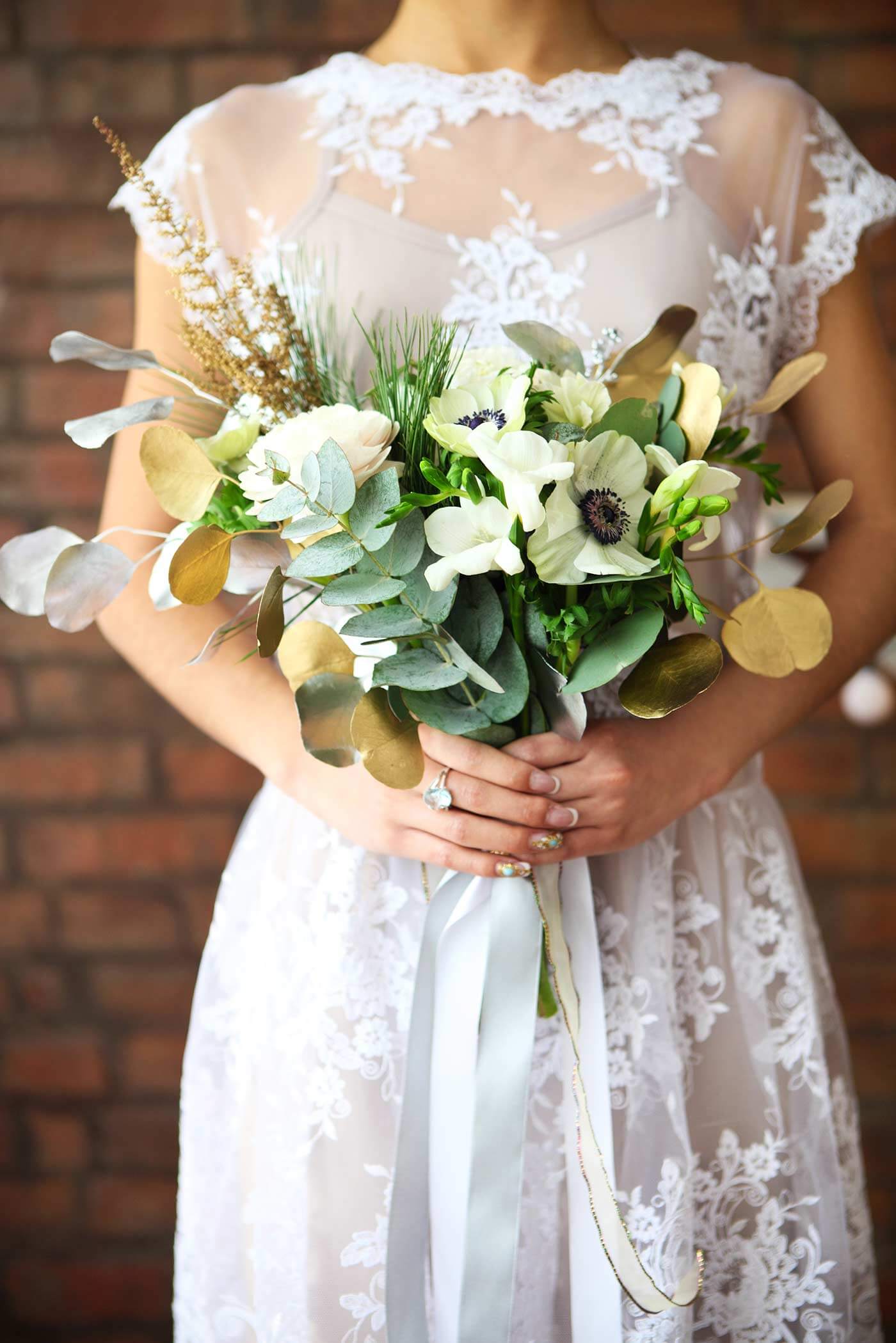 bouquet de mariée doré