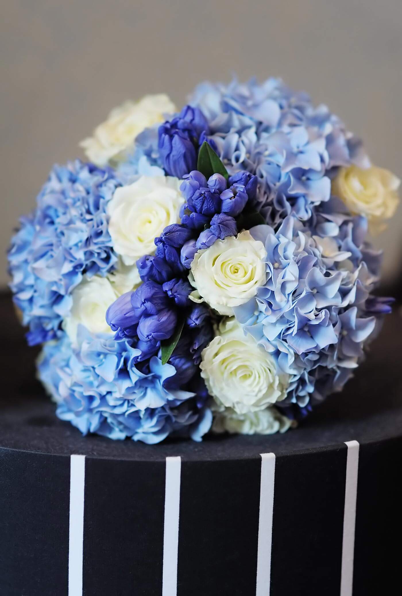 bouquet de mariée en bleu
