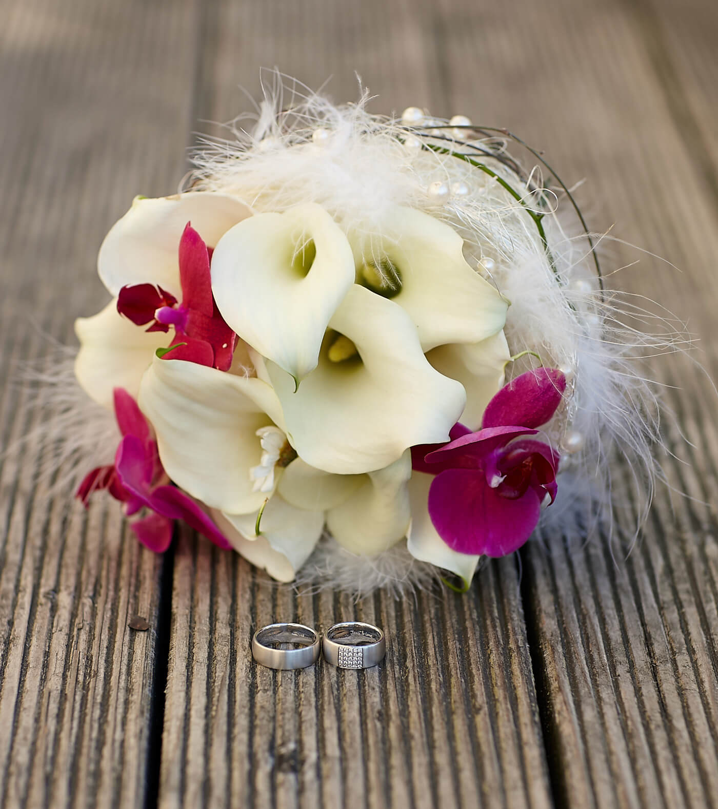 bouquet de mariée avec Callas