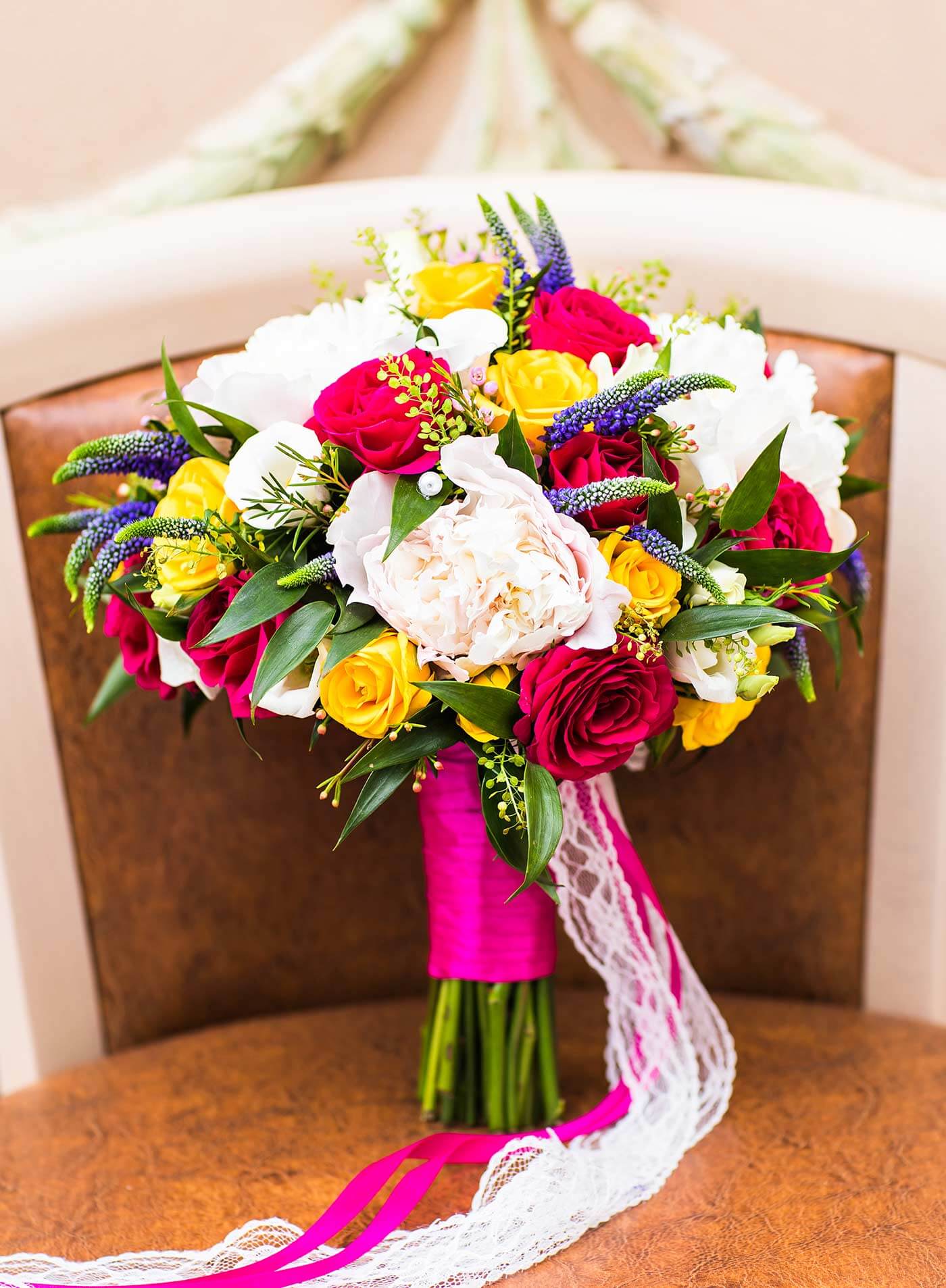 bouquet de mariée avec dentelle