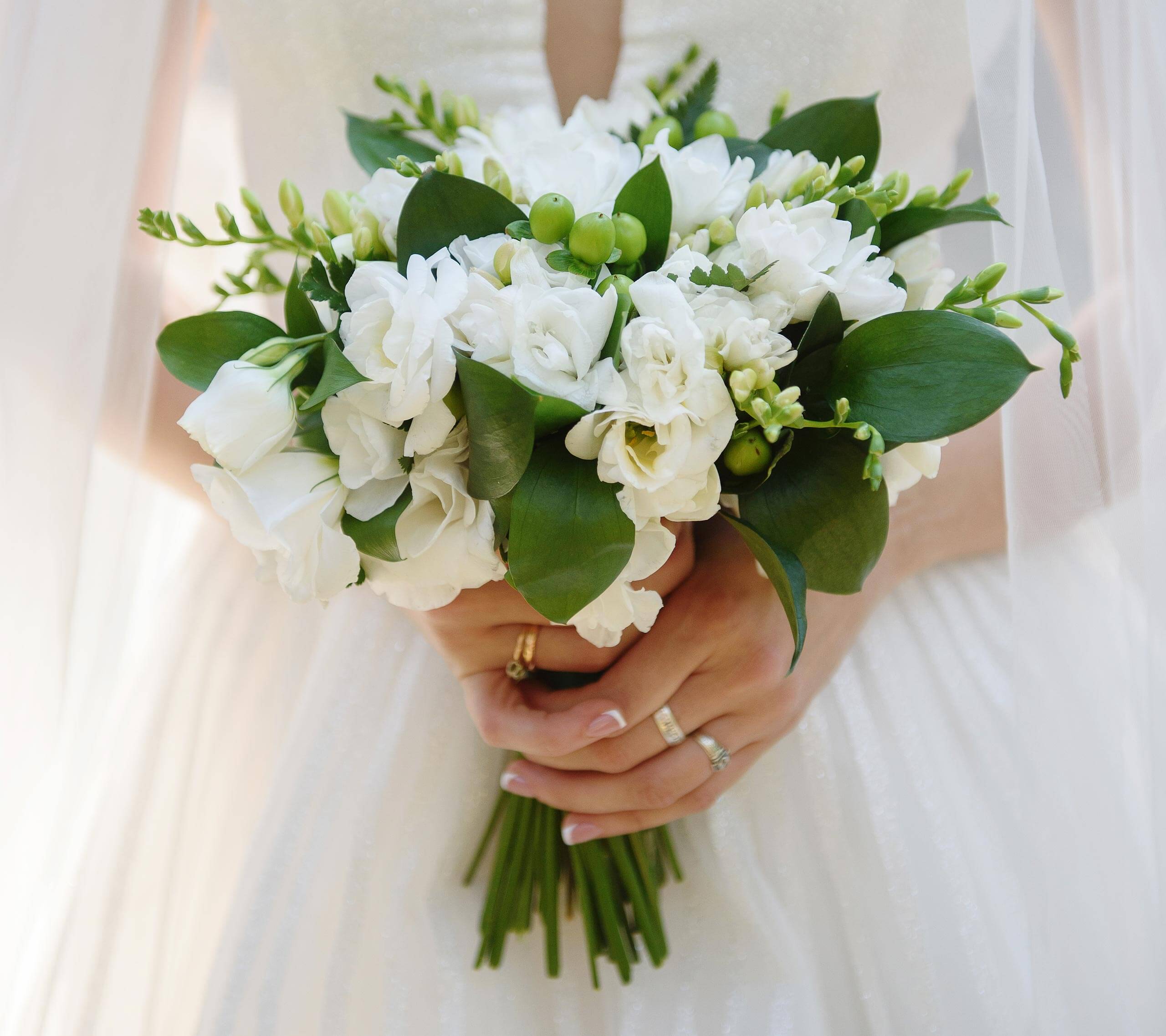 bouquet de mariée blanc