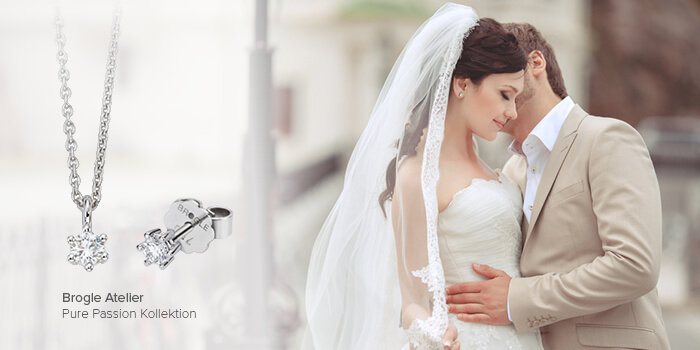 Boucles d'oreilles Brogle de mariée