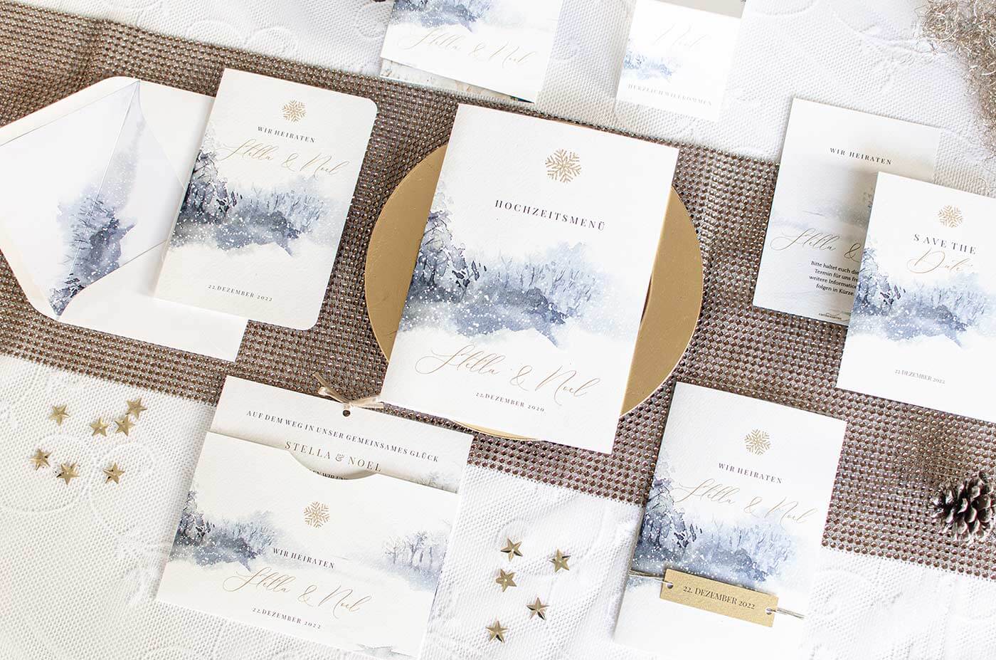 invitation mariage hiver