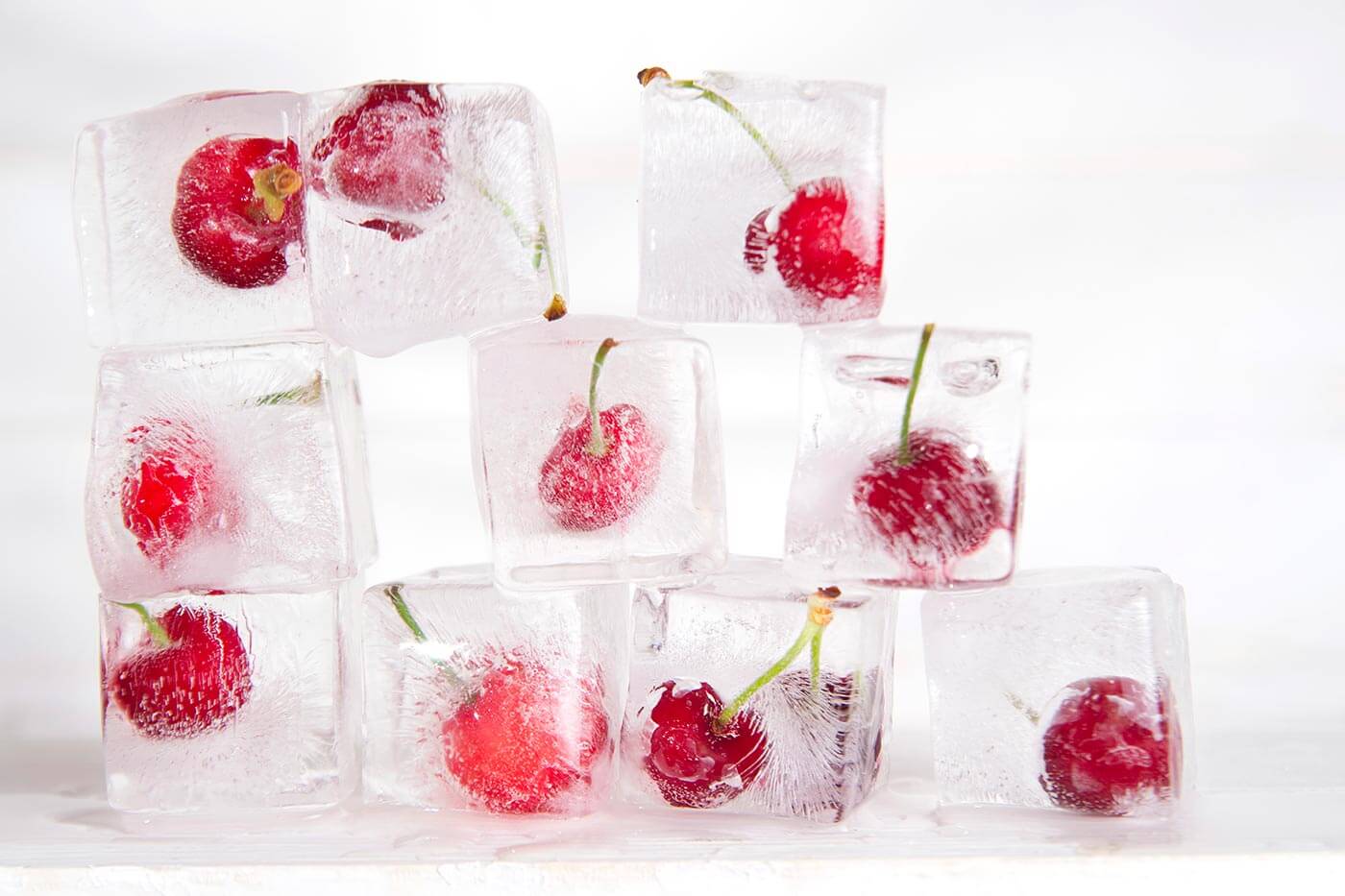 glaçons avec fruits