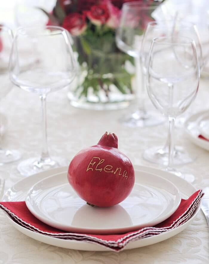 Cartes de table mangeables mariage