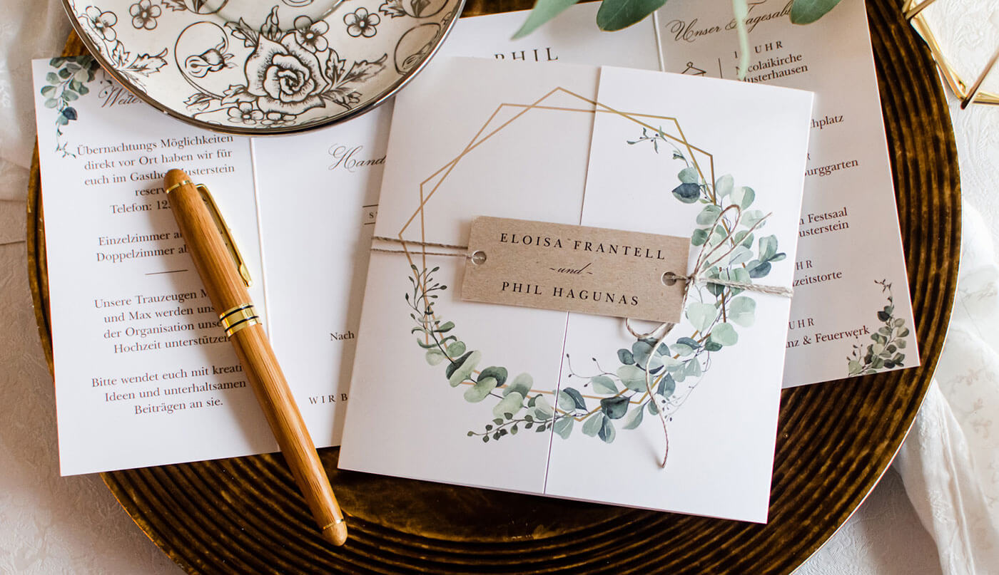 Eucalyptus invitation