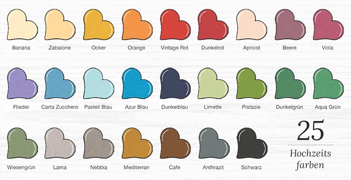 Aperçu des couleurs du livre d'or en bois