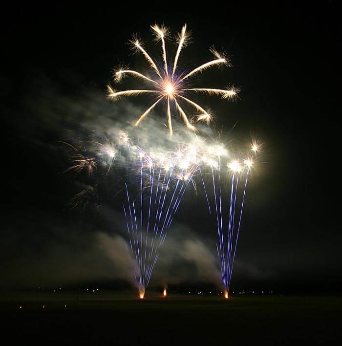 feu d'artifice pour mariage
