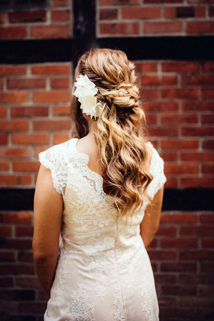 tresses semi-ouvertes