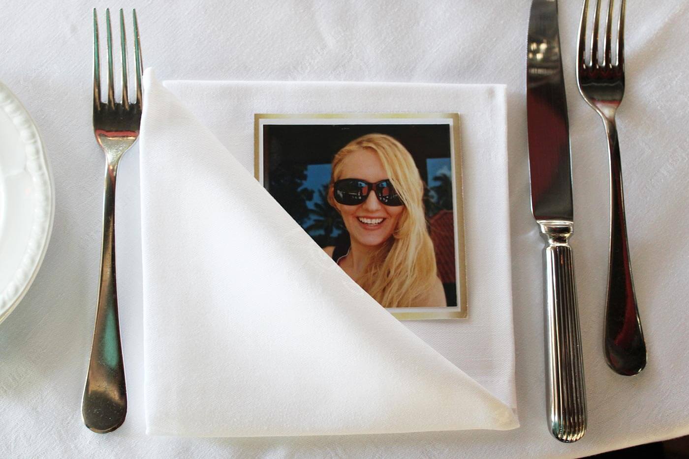 photo carte de table