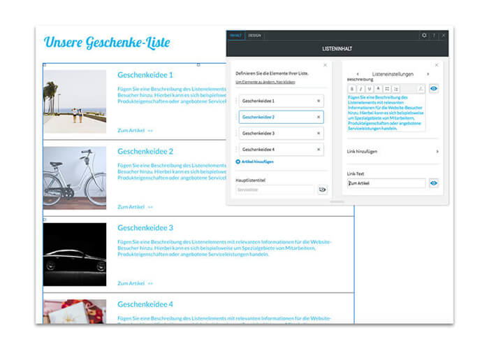 liste de cadeaux